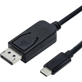 Roline USB-C® / DisplayPort káblový adaptér USB-C ® zástrčka, Konektor DisplayPort 2.00 m čierna 11.04.5846 Kábel pre displeje USB-C®; 11.04.5846