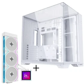 Lian Li O11 Vision Compact + HydroShift II LCD-S 360TL biela / Bundle skriňa + AiO chladenie / 360 mm / LCD / Intel + AMD (GABU-769)