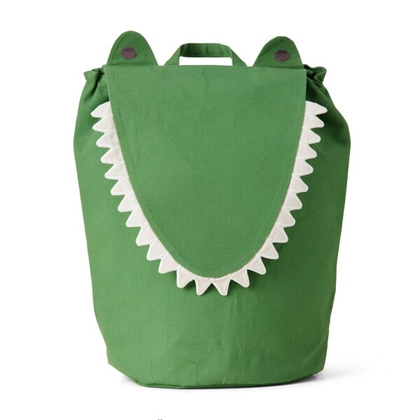 Ferm LIVING Detský úložný kôš Crocodile Artichoke Green