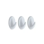 Spirella LILIPUT oválne háčiky na uteráky 3 ks biele / ABS / samolepiace / 24 x 35 mm (7610583109880)