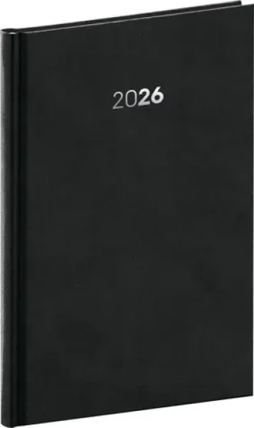 NOTIQUE Týždenný diár Balakon 2026, čierny, 15 x 21 cm (PGD-TA5BA-6120)