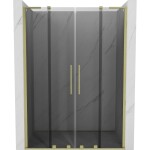 MEXEN/S - Velar L Duo posuvné sprchové dvere 160, grafit, zlatá kartáčovaná 871-160-003-42-55