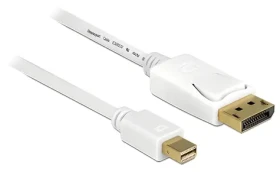 DeLock Kábel Mini DisplayPort 1.2 (M) - DisplayPort (M) 7m biela / 4K / 60 Hz (83485)