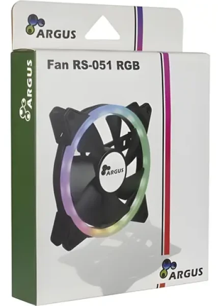 Inter-tech Argus RS-051 čierna / Ventilátor / 120 mm / RGB / 900 ot./min / 2-pin (88885508)