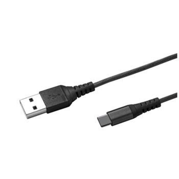 CELLY Dátový USB kábel s USB-C konektorom 1m čierna / nylonový obal (USBTYPECNYLBK)