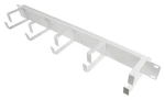 Good Connections 19" biela / Vyväzovací panel / 1U / 5x kovová priechodka (GC-N0156)