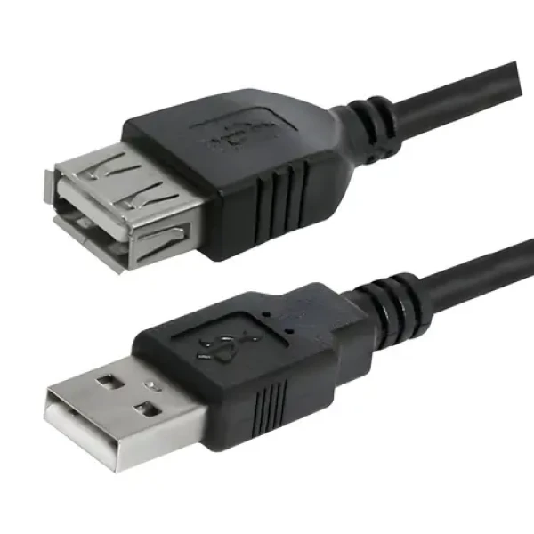 Logo / Predlžovací kábel USB-A / USB 2.0 / 3 m / čierna