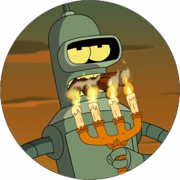 Jedlý papier Futurama Bender so sviečkou 19,5 cm - Pictu Hap - Pictu Hap
