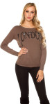 Trendy Koucla pulli LONDON with lace Einheitsgroesse