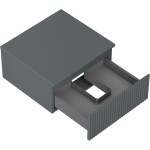 MEXEN/S - Rivel kúpeľňová skrinka pod umývadlo 50 cm s doskou, 1 šuplík, reliéf, grafit mat 91A20-05023-1-BFC66