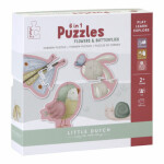 Little Dutch Puzzle 6 v 1 Kvety a motýle