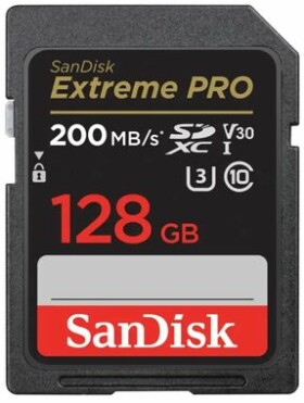 SanDisk Extreme PRO SDXC 128GB / Class 10 / rýchlosť prenosu 200 MB/s / vhodné pre 4K (SDSDXXD-128G-GN4IN)