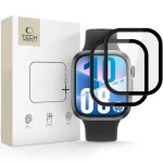 Tech-Protect Glass Flex+ Huawei Watch Fit 3 a 4 čierna / Hybridné sklo / 2 ks
