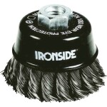 IRONSIDE Kartáčová kefa oceľ Ø 100 mm, pre uhlové brúsky, viazaný drôt, so závitom M14, hrúbka drôtu 0,50 mm 243007 1 ks; 243007