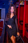 Dámske šaty SUK0422 Čierna - Roco Fashion 34 černá