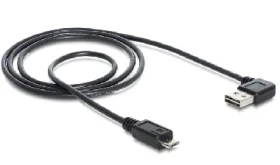 DeLock kábel Easy USB 2.0 A samec / pravouhlý USB 2.0 micro B samec / 1 m (83382)