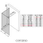 CERANO - Sprchová zástena Walk-in Onyx Corner Round Ľ/P - 8 mm - guľatá vzpera - čierna matná, bronzové sklo - 130x80x200 CER-688624