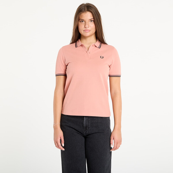 Tričko FRED PERRY Twin Tipped Shirt Blossom Pink/ Anchor Grey/ Black 40