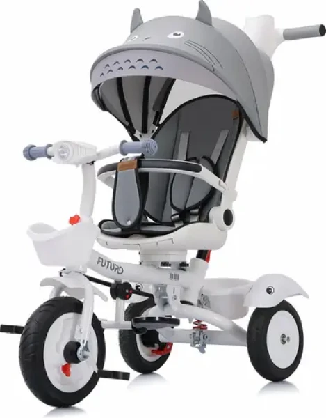 CHIPOLINO Trojkolka so strieškou Futuro 2v1 Grey