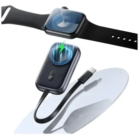 USAMS CD245 tarnish / Bezdrôtová nabíjačka pre Apple Watch / 2v1 s powerbankou 1200 mAh / USB-C kábel (CD245SBWXC01)