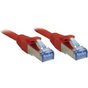 LINDY 47162 RJ45 sieťové káble, prepojovacie káble CAT 6A S/FTP 1.00 m červená s ochranou 1 ks; 47162