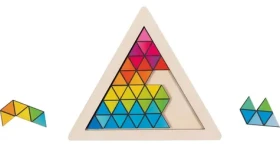 GOKI Drevené puzzle Hlavolam - trojuholník