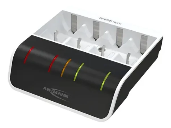 Ansmann Comfort Multi biela/čierna / Nabíjačka / USB / 4 batérie / LED displej (1001-0093)