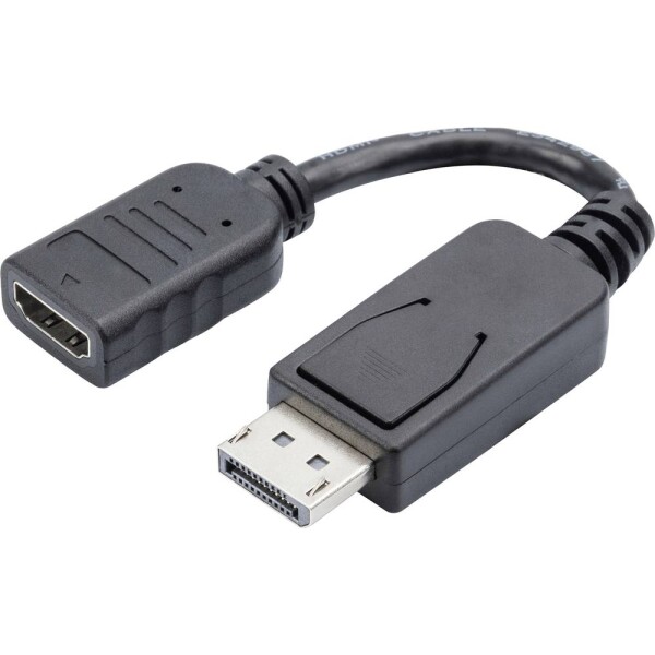 Digitus AK-340400-001-S DisplayPort / HDMI adaptér [1x zástrčka DisplayPort - 1x HDMI zásuvka] čierna 15.00 cm; AK-340400-001-S