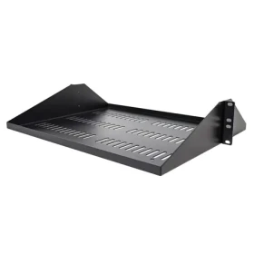 StarTech Rack polica ventilovaná 2U čierna / Polica / Hĺbka 35,6 cm / Nosnosť 91 kg / Šírka 483 mm (SHELF-2U-14-CENTER-V)