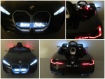 Mamido Elektrické autíčko Audi BMW i4 s EVA kolesami a čiernym koženým sedadlom s diaľkovým ovládačom