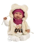 Llorens 74142 NEW BORN - realistická bábika bábätko so zvukmi a mäkkým látkovým telom - 42 cm