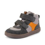 Detské celoročné kožené členkové barefoot topánky LOOP HIGH-TOPS GREY Froddo G2110157-3 - 26