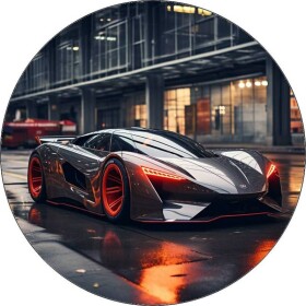 Jedlý papier Super car šedé 19,5cm - Pictu Hap - Pictu Hap