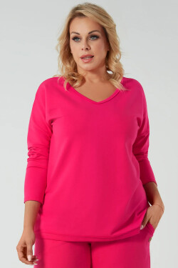 Talianska móda Madri long farba:fuchsiová 2XL