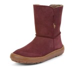 Dievčenské zimné barefoot topánky TEX SUEDE Bordeaux G3160250-1 - 33