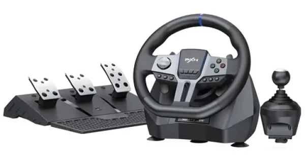 PXN V9 Gen2 / Herný volant s pedálmi a radiacou pákou / 270 ° -900 ° / Hallov senzor / PC, PS3, PS4, Xbox, Switch