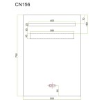 Mereo Zrkadlo 50x70 cm s osvetlením a odhmlievaním CN156