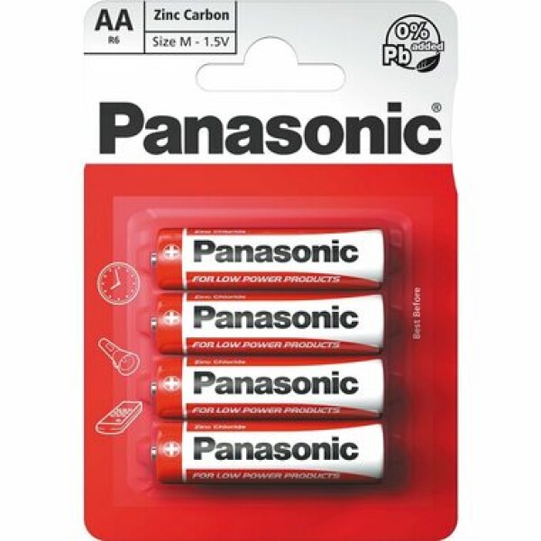 Panasonic AA 4ks / ceruzková Zinc batéria (R6R/4BP)