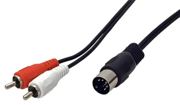 OEM audio kábel DIN 5pin - 2x cinch / Audio kábel / 1,5m (11.92.4317)