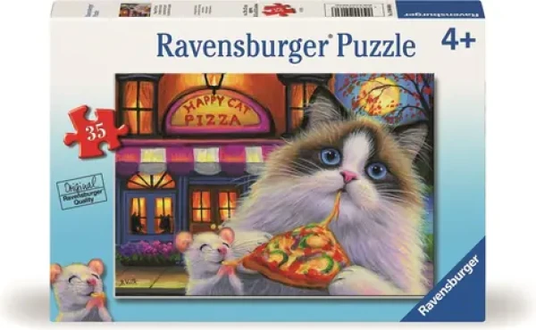 Ravensburger Puzzle: Pizza pre mačku - rozmanitosť chutí