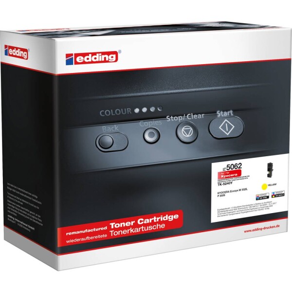 Edding EDD-5062 toner náhradný Kyocera TK-5240Y žltá 3000 Seiten kompatibilná náplň do tlačiarne; 18-5062