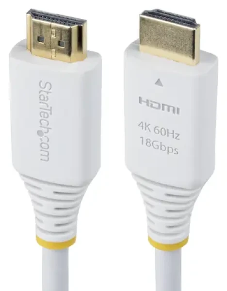 StarTech HDMI kábel biela / 3 m / 4K 60Hz / HDR10 (HDMI2-CABLE-4K60-10W)