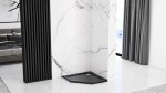 REA/S - Sprchovací kút DIAMOND 90x90 - matná čierna + sprchova vanička Diamond, biela KPL-05622