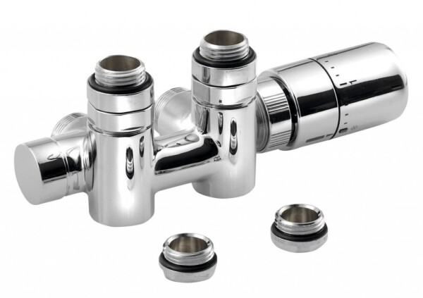 SAPHO - TWIN COMBI termostatická pripojovacia súprava ventil pre stredové pripojenie, pravá, chróm CP5010S