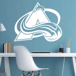 Veselá Stena Samolepka Hokejový tím Colorado Avalanche Farba: oranžová, Veľkosť: 60 x 49 cm