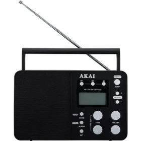 AKAI APR-200 Prenosné rádio čierna / FM / AUX / SW / LED displej / 1W (4905192533441)