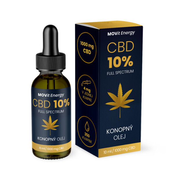 MOVIT CBD 10% full spectrum konopný olej 10 ml