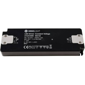 Deko Light FLAT, CV, UT24V/50W LED driver konštantné napätie 50 W 0 - 210 mA 24 V; 862122