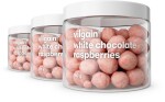 Vilgain Lyofilizované maliny v čokoláde – 3× biela čokoláda 150 g
