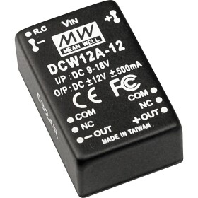 MEAN WELL DCW12C-05 DC / DC menič napätia 12 W Počet výstupov: 2 x; DCW12C-05